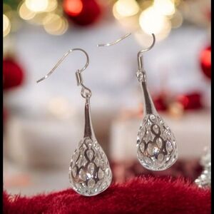 Silver Teardrop Earrings